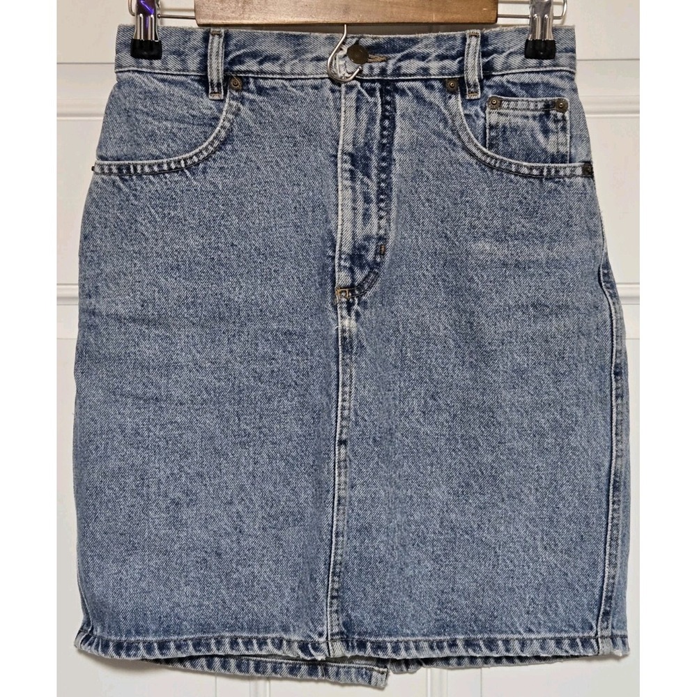 Vintage Banana Republic Safari & Travel Denim Skirt Sz 6 Blue‎